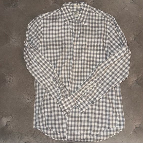 J. Crew Gingham Print Secret Wash Shirt - Picture 2 of 5